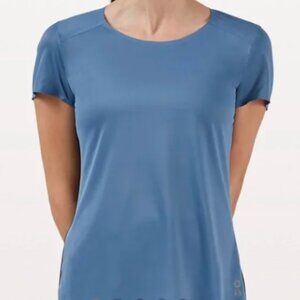 ON Performance-T Short Sleeve Shirt in Cerulean (front) & Black (back) Size L